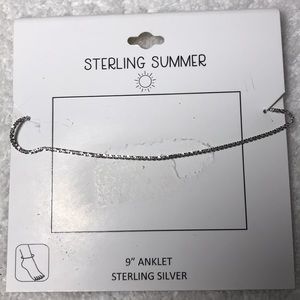 STERLING SILVER ANKLE BRACELET - 9” ANKLET